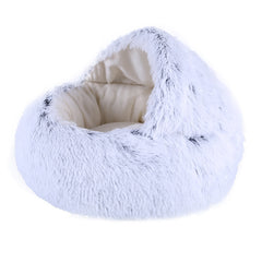 Long hair round dog kennel with lid cat kennel scrape bottom style inside fabric style long hair style